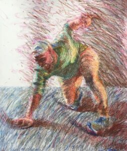 oil pastel on paper artwork by Andrew Forsterling