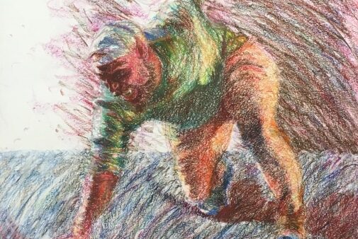 oil pastel on paper artwork by Andrew Forsterling