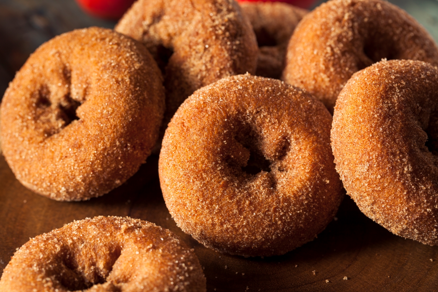 several apple cider donuts