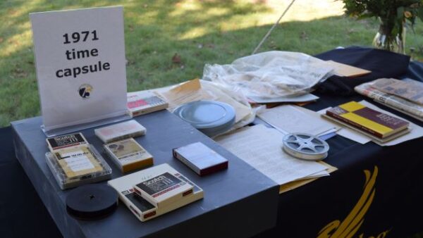 time capsule contents on table