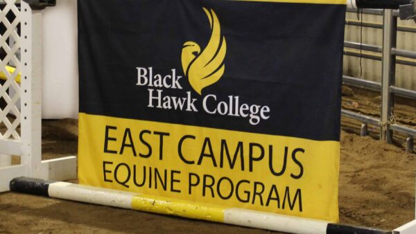 East Campus equine program banner & BHC logo