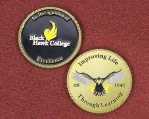 front and back of excellence coin