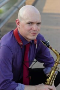 Jim Buennig with saxophone