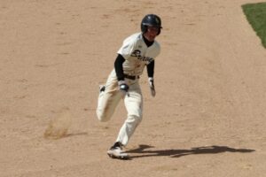 baseball player running on field