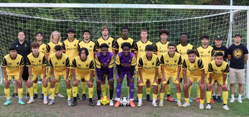 20 men's soccer players and 3 coaches