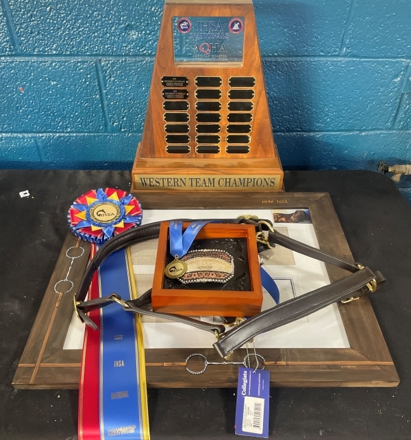 awards & ribbons on table