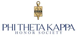 Phi theta kappa logo with key on top